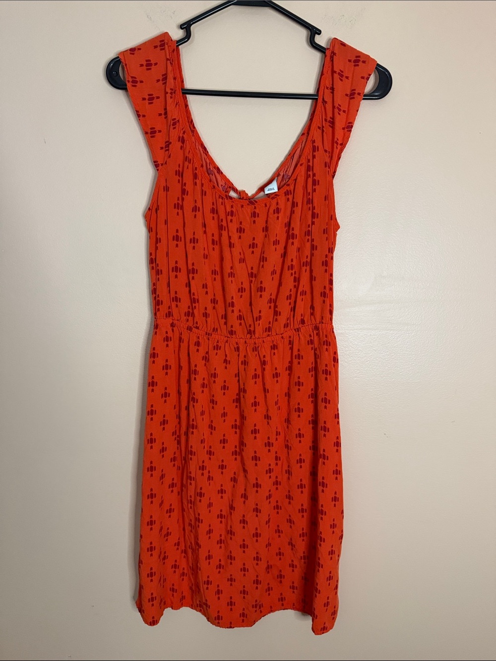 Old Navy Orange Sleeveless Printed Casual Dress